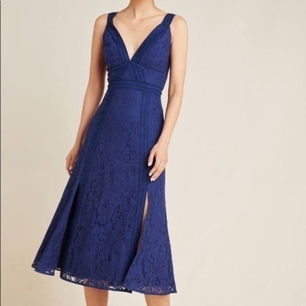 Revolve Keepsake The Label Navy Blue Holder Lace Midi Dress XS